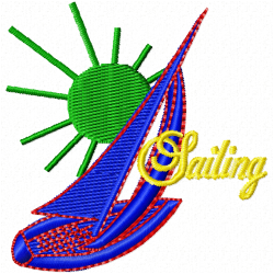 Boats Embroidery Design 7 Boats Embroidery Design 7